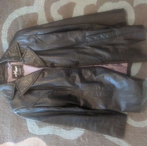Black leather jacket